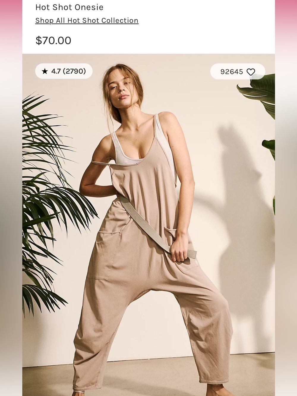 Free People Hot Shot Onesie Mocha